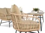 Zestaw mebli kawowych na taras Mirello rope style Beige