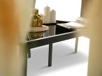 Nowoczesny zestaw mebli metalowych na taras Sodor Dining + pufy - Dark Grey