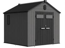 Grafitowy schowek ogrodowy z podłogą Edenvel 240x246 cm (5,9m2)