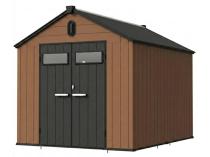 Brązowy domek ogrodowy z podłogą Edenvel 240x307 cm (7,4m2)