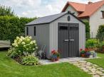 Duży domek ogrodowy z podłogą Edenvel 240x368 cm Grafitowy (8,8m2)