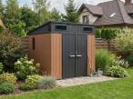 Brązowy domek narzędziowy Miravel 240 x 210 cm (5m2)