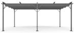 OUTLET - Grafitowa pergola tarasowa 3x5,5 z materiałowym dachem - Niro Grey
