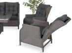 Laritto Corner XL + 2x recliner - Grey