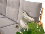 Komplet mebli kawowych do ogrodu z sofą, regulowanymi fotelami i pufami - Tavaro Dining Plus Wood