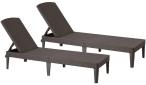 Leżaki Jaipur Sun Lounger Brązowy