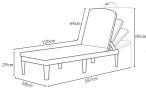 Zestaw dwóch leżaków ogrodowych składanych Jaipur Sun Lounger brązowy