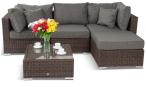 Nowoczesne meble z technorattanu LIGURITO V Brown Elite & Grey