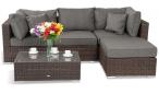 Nowoczesne meble z technorattanu LIGURITO V Brown Elite & Grey