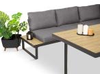Narożnik modułowy 280x220cm ze stołem obiadowym i 2 fotelami Panaon GW
