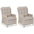 Fotel technorattanowy Laritto z regulacją - Beige - 2szt