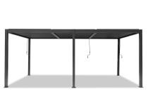 Duża pergola tarasowa aluminiowa 4x6 z lamelami Lufel 2.0 - Antracite