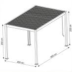Pergola ogrodowa metalowa 2x4 wolnostojąca Nefir 2x4 - Antracite