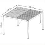 Pergola ogrodowa metalowa 4x4 wolnostojąca Nefir 4x4 - Antracite