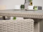 Technorattanowy komplet ogrodowy z sofą 175cm i wysokim stołem polywood Perata Dining Grey