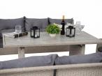 Technorattanowy komplet ogrodowy z sofą 175cm i wysokim stołem polywood Perata Dining Grey
