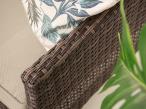 Narożnik technorattan 8 miejsc ze stołem polywood Lirata Corner Brown