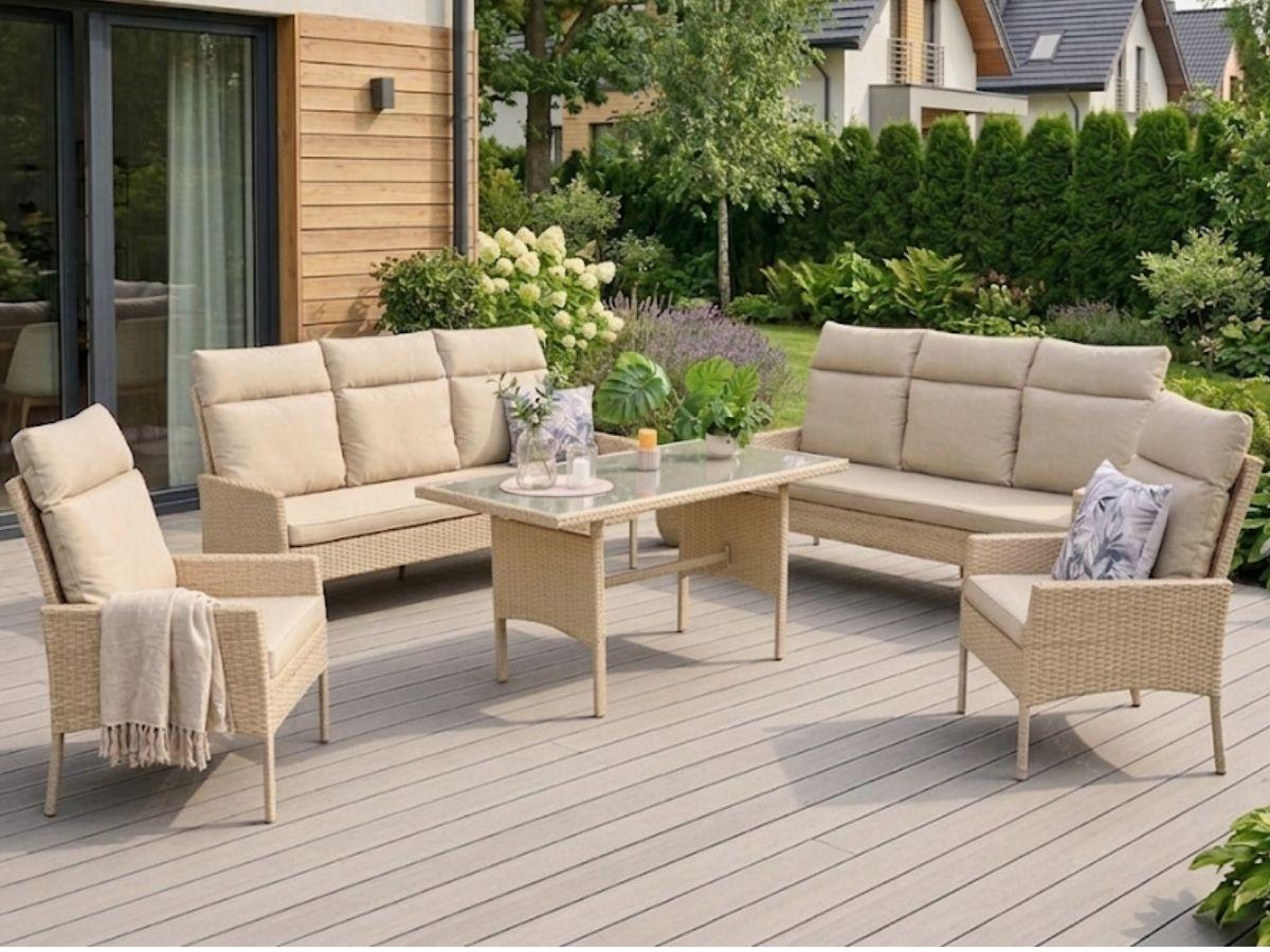 Komplet mebli na taras dla 8 osób