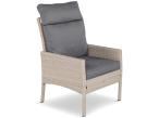Komplet z technorattanu ze stołem obiadowym Lirata Grande Dark Grey