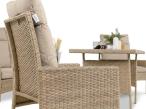 Komplet mebli technorattanowych dla 8 osób z sofami i stołem polywood Lirata Grande Natural