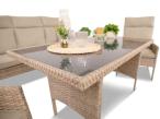 Komplet mebli ogrodowych technorattan dla 7 osób Lirata Dining Natural