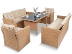 OUTLET - Duży komplet technorattanowy Topiano Grande Nature Select