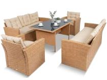 Duży komplet technorattanowy Topiano Grande Nature Select