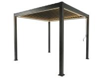 Pergola wolnostojąca z oświetleniem LED 3x3 Nefir 2.0 - Antracite, Gartwerk