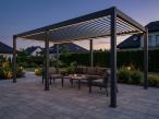 Pergola ogrodowa metalowa 3x6 wolnostojąca Nefir 2.0 3x6 z LED - Antracite