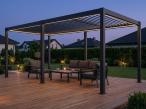 Pergola ogrodowa metalowa 3x6 wolnostojąca Nefir 2.0 3x6 z LED - Antracite