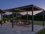Pergola ogrodowa metalowa 4x5 wolnostojąca Nefir 2.0 4x5 LED - Antracite