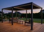 Pergola ogrodowa metalowa 4x5 wolnostojąca Nefir 2.0 4x5 LED - Antracite