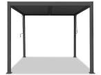Nowoczesna pergola tarasowa 3x3m z lamelami Lufel - Antracyt