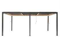 Aluminiowa pergola tarasowa 3x6 z lamelami Lufel 2.0 LED - Antracite