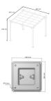 Stalowa pergola ogrodowa 3x4 Hiro Beż