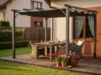 Antracytowa pergola tarasowa 3x4 aluminium Hiro Szary