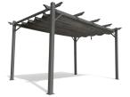 Antracytowa pergola tarasowa 3x4 aluminium Hiro Szary
