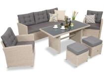 Zestaw mebli obiadowych z technorattanu Cofete Dining – Grey Cofete 2.0