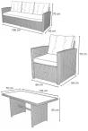 Meble ogrodowe z technorattanu z dużymi sofami Cofete Grande – Anthracite Cofete 2.0