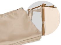 Zestaw zasłon bocznych do pergoli 4x4 Kirn 2.0 - Cream Wood