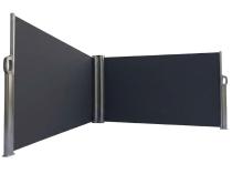 Podwójna markiza tarasowa boczna zwijana roleta z kasetą Kira aluminium 200x600 Graphite