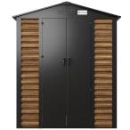 Wzmacniany domek narzędziowy metalowy Dettel Plus 180x180x205cm - drzwi na zawiasach - Wooden