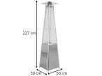 Promiennik ogrodowy stożkowy Flami - Silver
