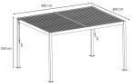 Biała wolnostojąca pergola tarasowa 3x4 aluminiowa Lufel