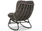 Fotel bujany technorattanowy w stylu boho Torgiano - Grey