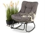 Fotel bujany technorattanowy w stylu boho Torgiano - Grey