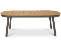 Rozkładany stół na taras z drewnianym blatem 200-262 cm Ondaro - Antracite