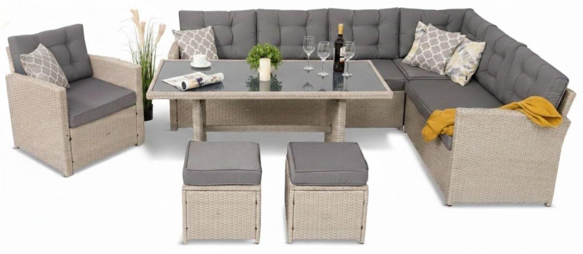 Cofete Corner z pikowanymi poduszkami