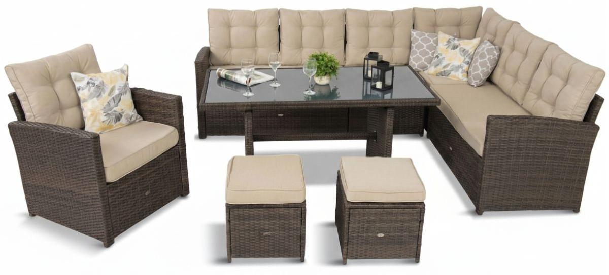 Narożnik ogrodowy z technorattanu