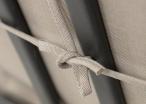 Zestaw mebli tarasowych - sofa 175cm, 2 fotele, 2 pufy, stolik szklany blat - Panaon Elite Plus Light Beige